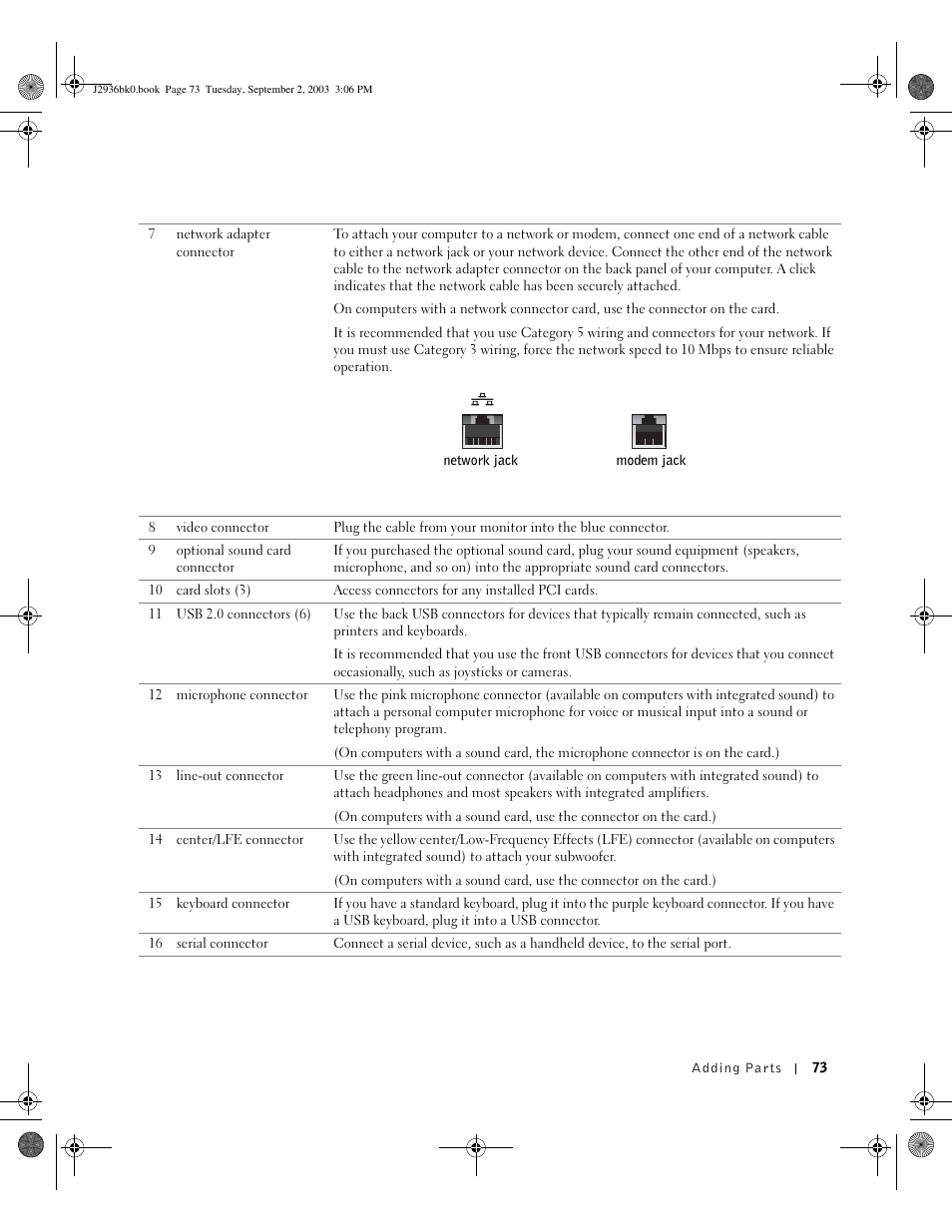 Dell Dimension 4600 User Manual | Page 73 / 148