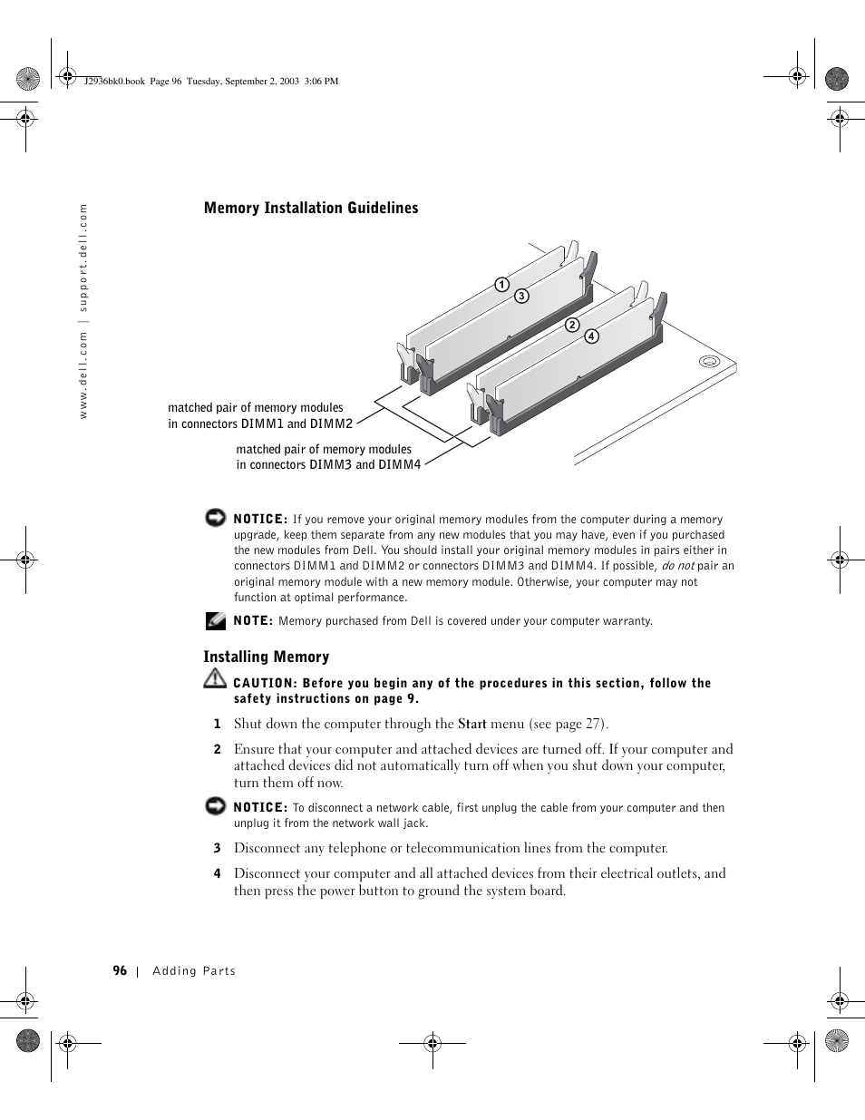 Dell Dimension 4600 User Manual | Page 96 / 148