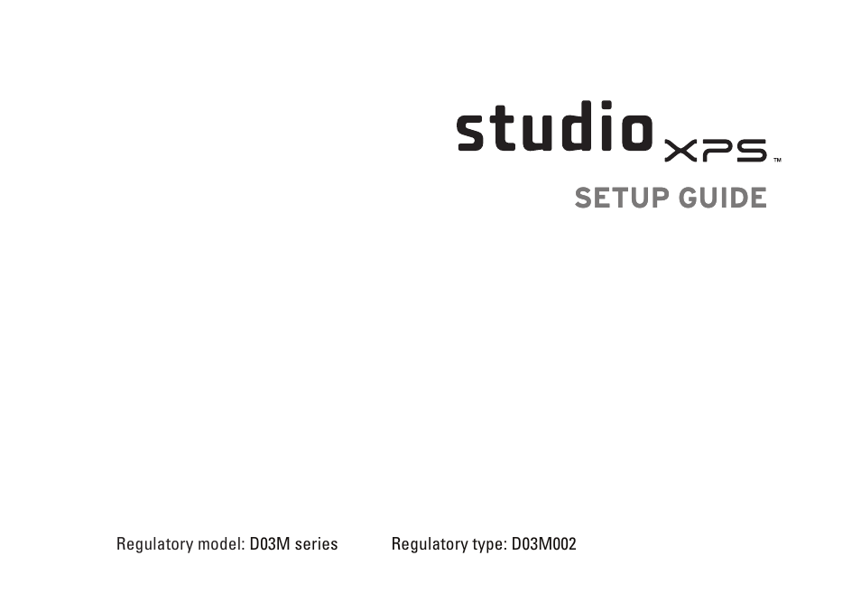 Setup guide | Dell Studio XPS 7100 (Mid 2010) User Manual | Page 3 / 74