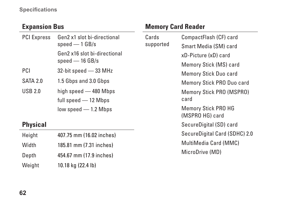 Dell Studio XPS 7100 (Mid 2010) User Manual | Page 64 / 74