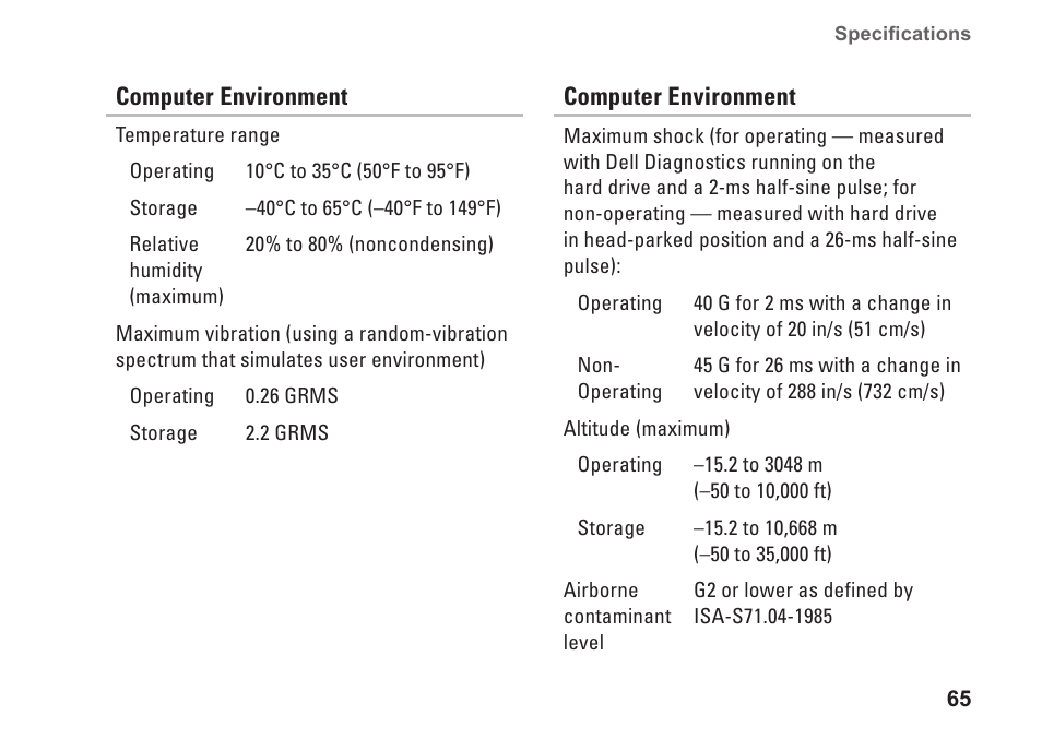 Dell Studio XPS 7100 (Mid 2010) User Manual | Page 67 / 74