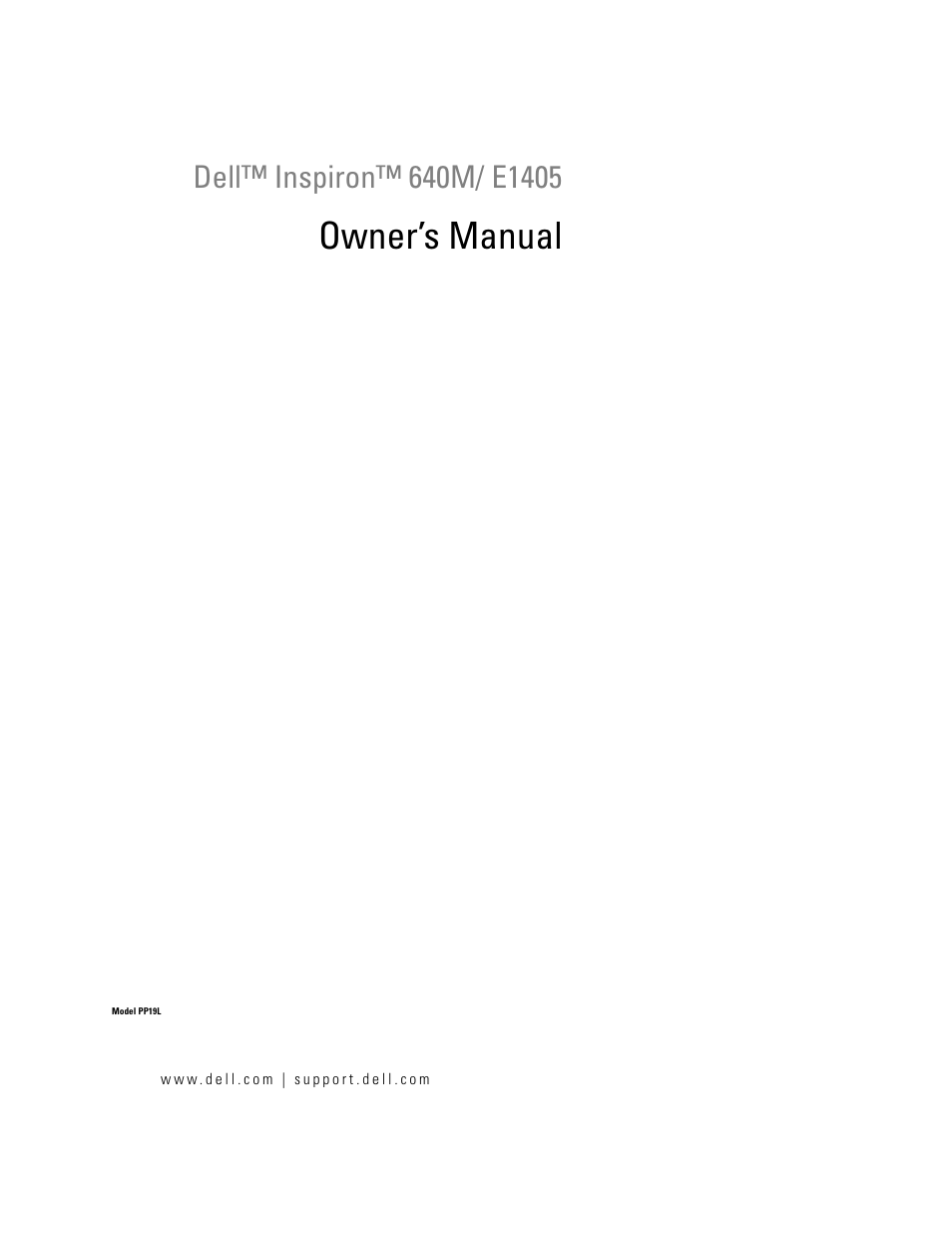 Dell Inspiron 640M User Manual | 188 pages