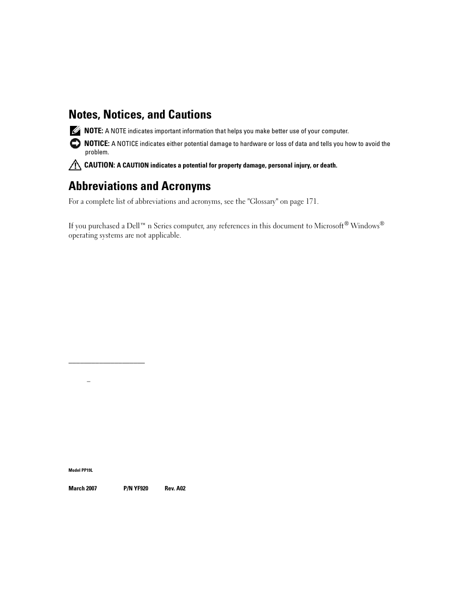 Abbreviations and acronyms | Dell Inspiron 640M User Manual | Page 2 / 188
