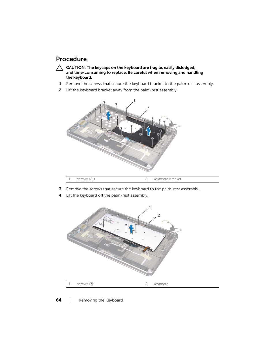 Procedure | Dell XPS 15 (L521X, Mid 2012) User Manual | Page 64 / 72