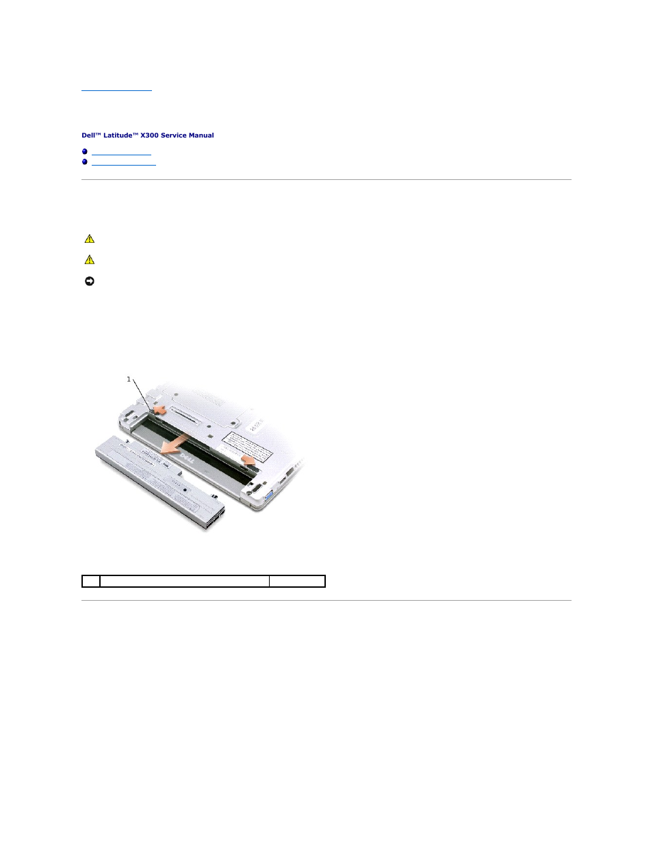 Battery, Removing a battery, Installing the battery | Dell Latitude X300 User Manual | Page 4 / 50