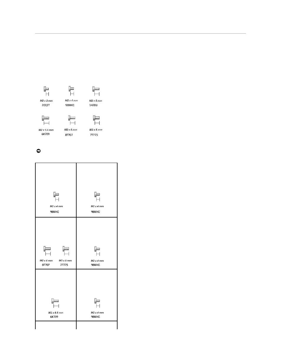 Screw identification placemat | Dell Latitude X300 User Manual | Page 8 / 50