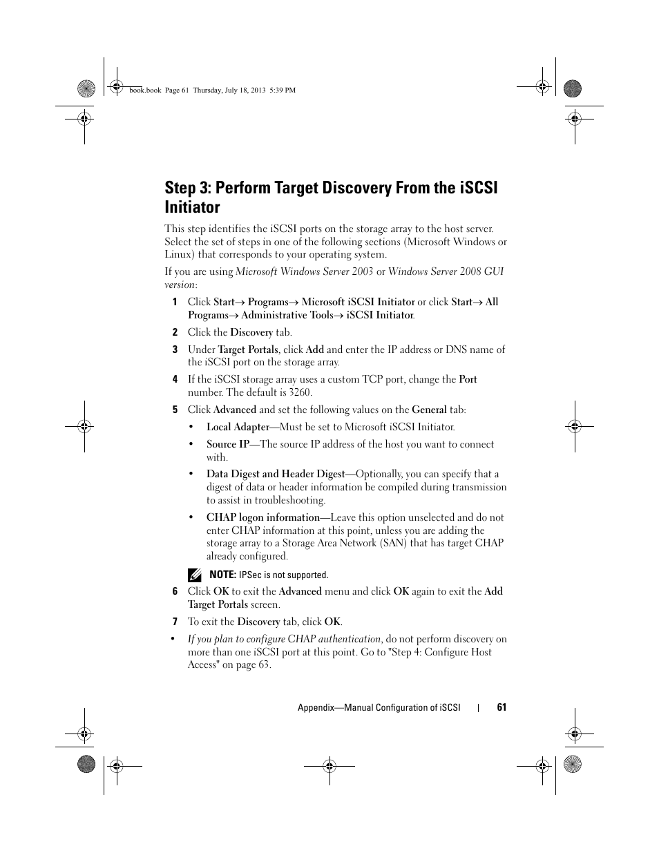Dell POWERVAULT MD3620I User Manual | Page 61 / 86
