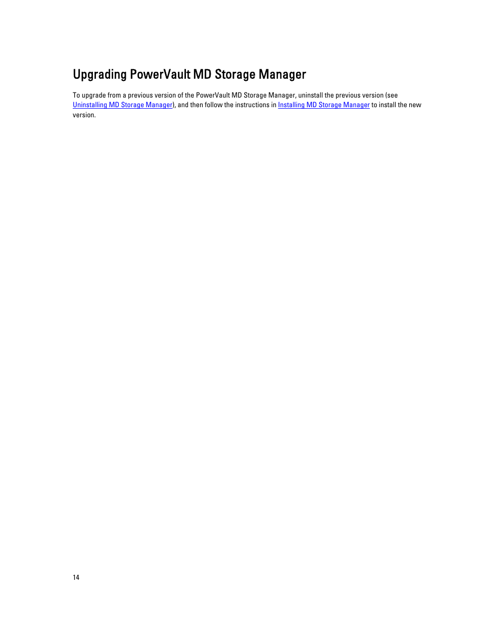 Upgrading powervault md storage manager | Dell PowerVault MD3660f User Manual | Page 14 / 26