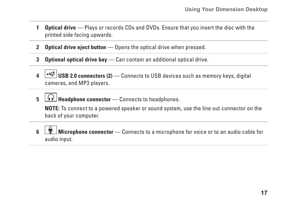 Dell Dimension 2010 User Manual | Page 19 / 90