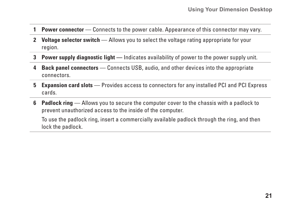 Dell Dimension 2010 User Manual | Page 23 / 90