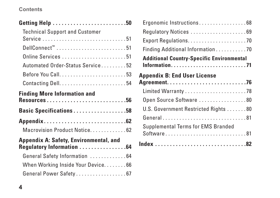 Dell Dimension 2010 User Manual | Page 6 / 90