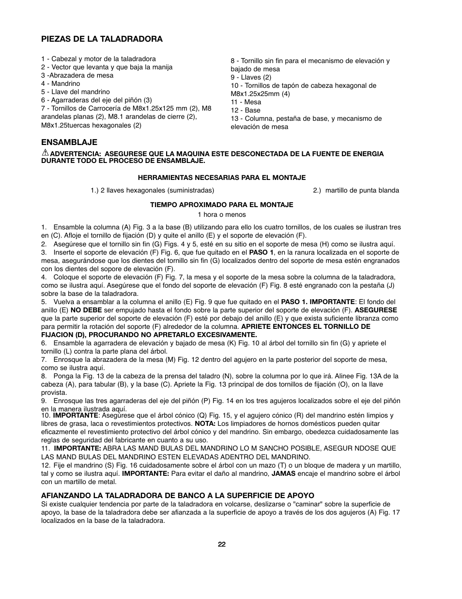 Black & Decker BDDP100 User Manual | Page 22 / 38