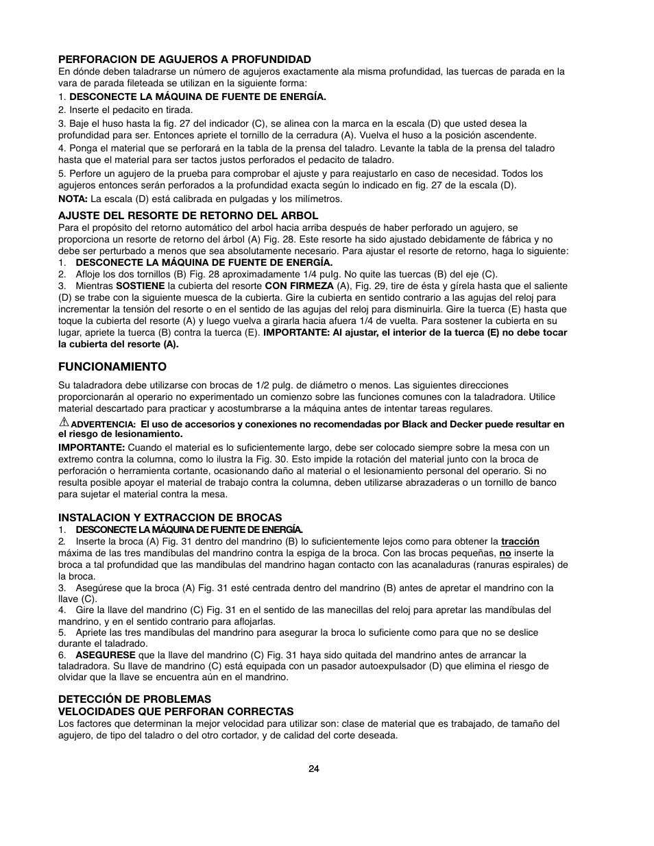 Black & Decker BDDP100 User Manual | Page 24 / 38