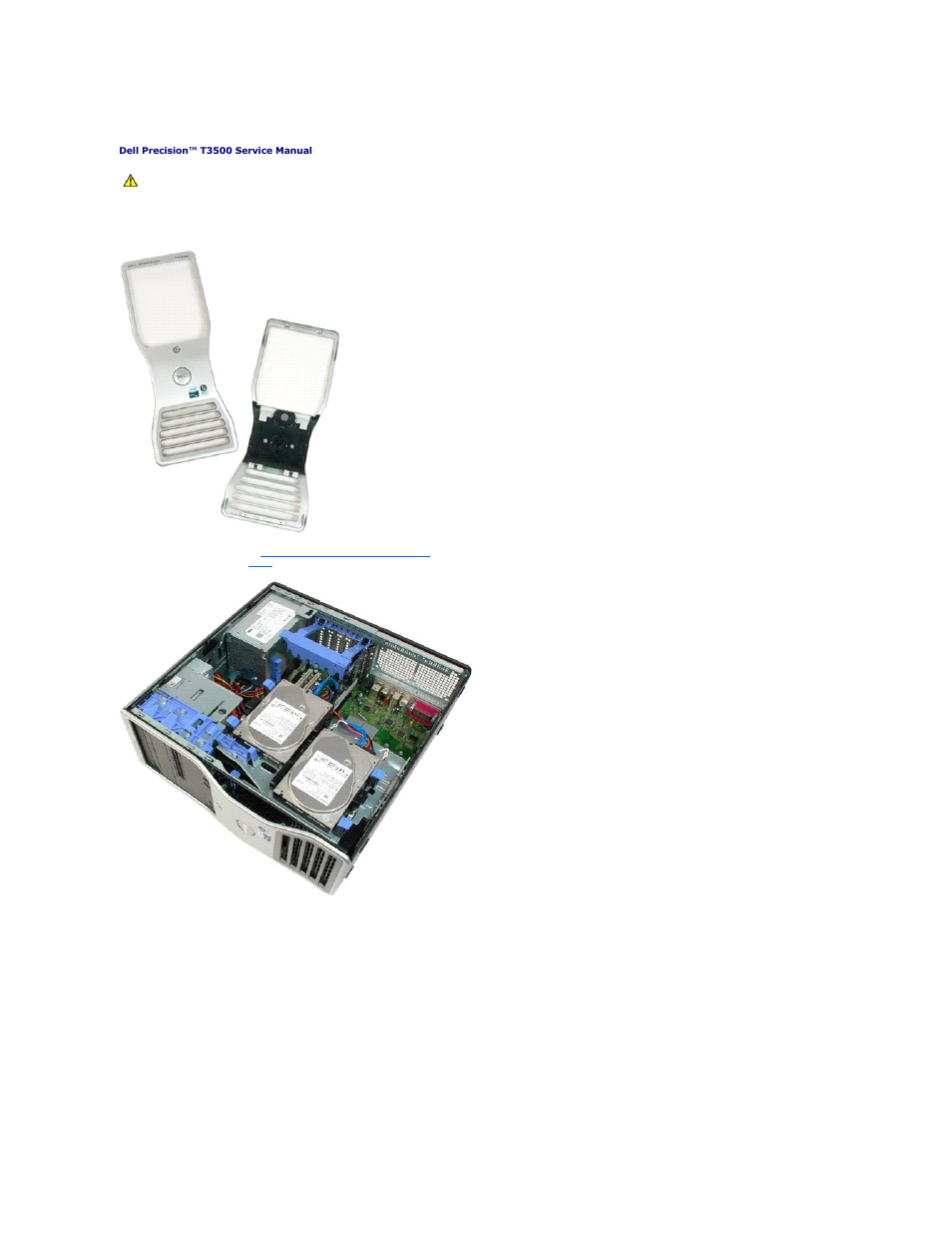Front bezel, Removing the front bezel | Dell Precision T3500 (Early 2009) User Manual | Page 20 / 77