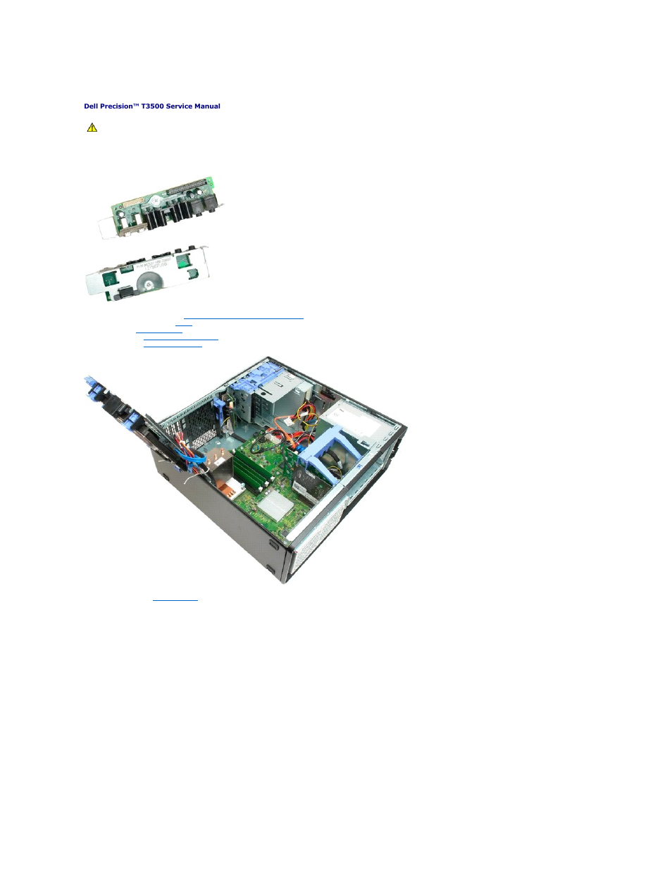 I/o panel, Removing the i/o panel | Dell Precision T3500 (Early 2009) User Manual | Page 37 / 77