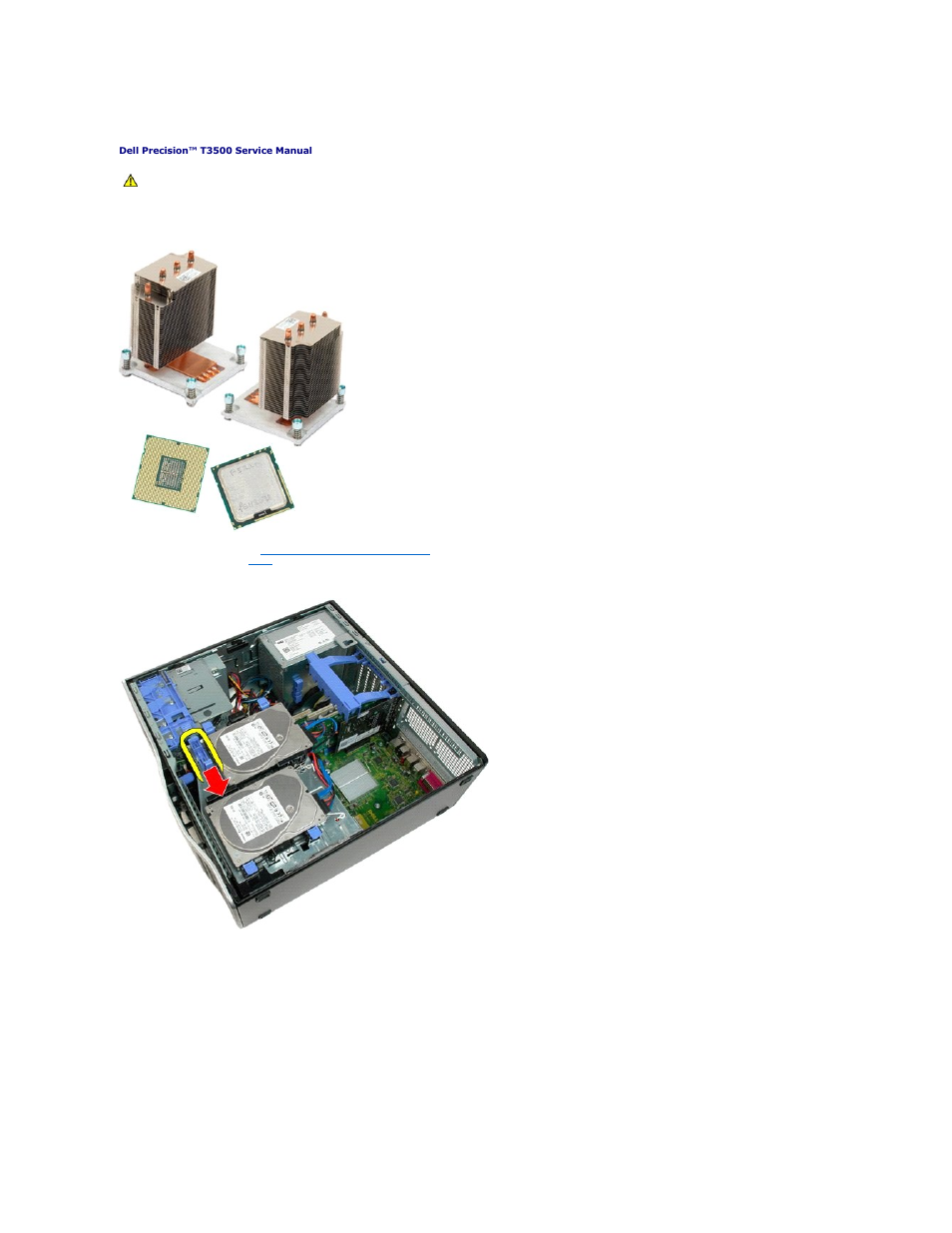 Heat sink and processor, Removing the heat sink and processor | Dell Precision T3500 (Early 2009) User Manual | Page 52 / 77