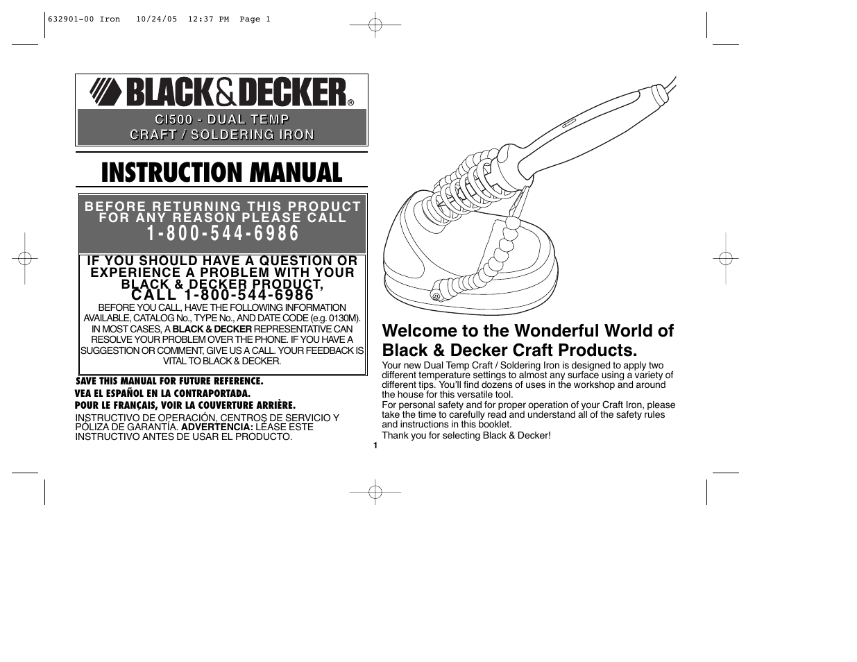 Black & Decker CI500 User Manual | 21 pages