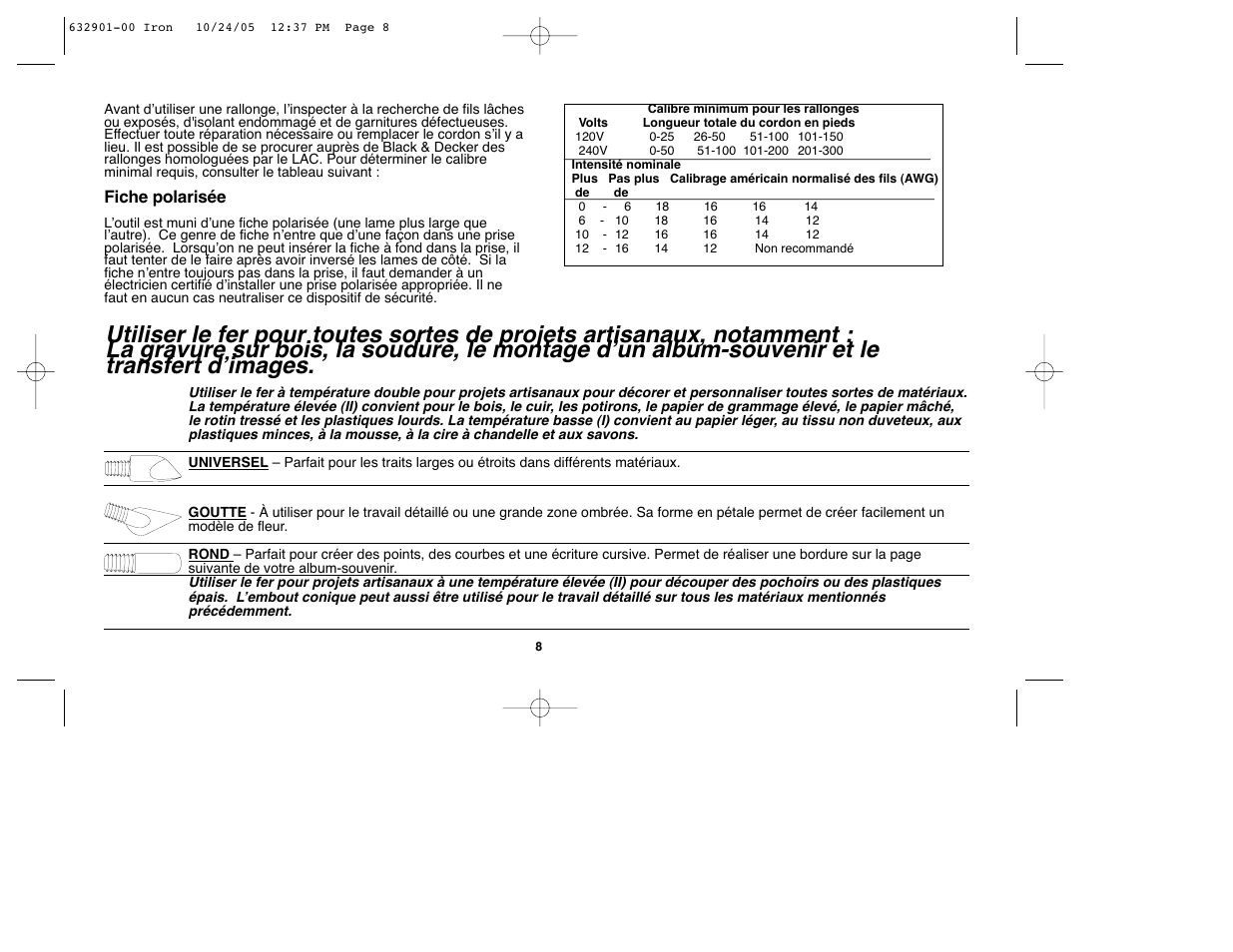 Black & Decker CI500 User Manual | Page 8 / 21