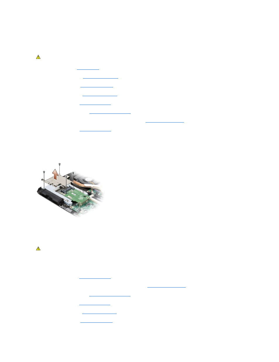 Removing the expresscard cage, Replacing the expresscard cage | Dell Vostro 1500 (Mid 2007) User Manual | Page 7 / 66