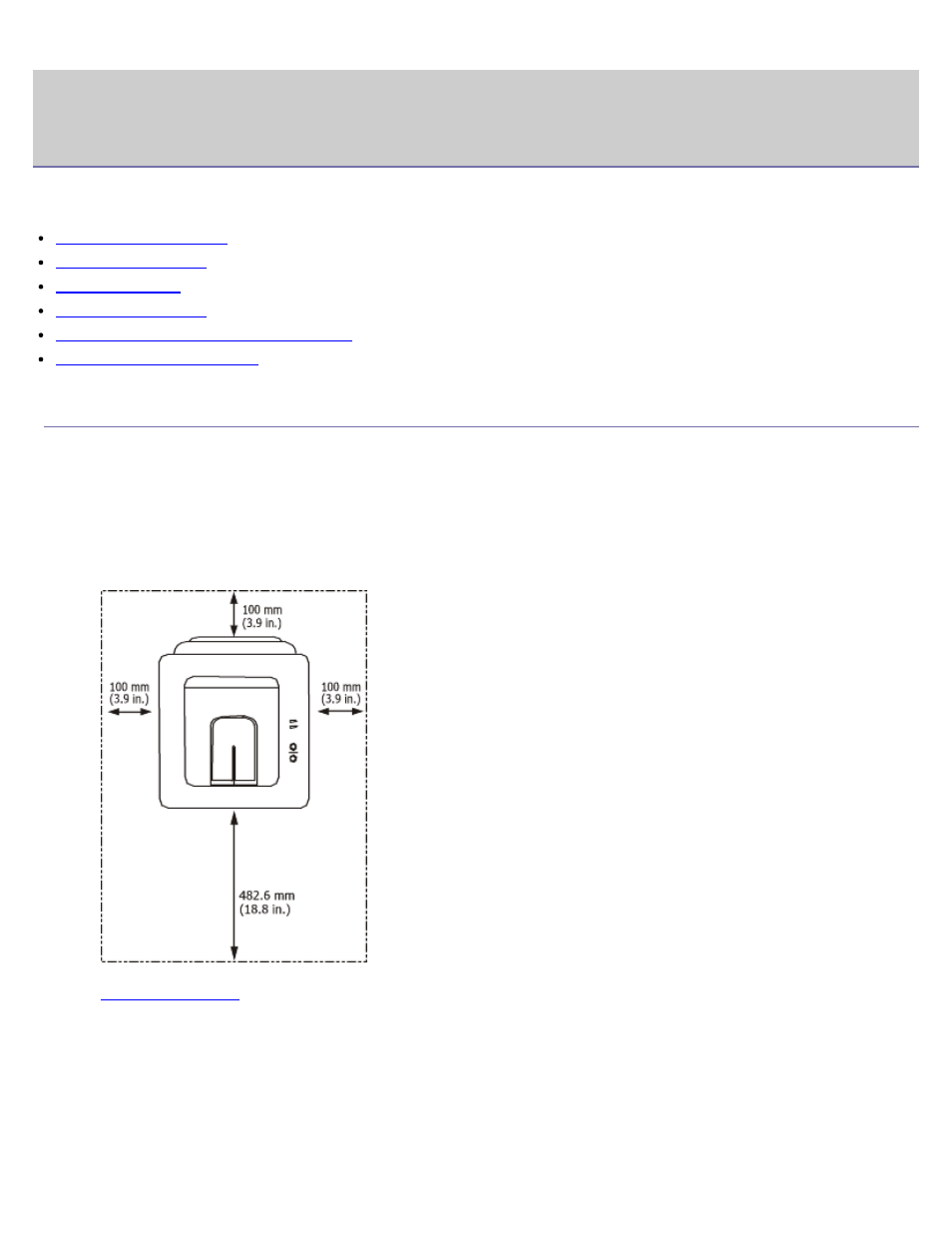 Getting started, Setting up the hardware, Location | Dell 1130 Laser Mono Printer User Manual | Page 17 / 103