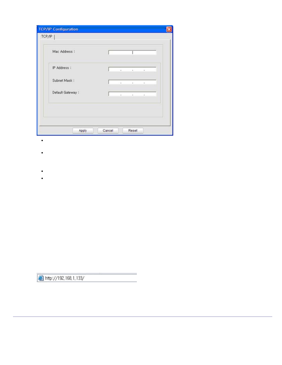 Installing network connected, Machine’s driver, Installing network connected machine’s driver | Network parameter setting, Restoring factory default settings, Windows | Dell 1130 Laser Mono Printer User Manual | Page 28 / 103