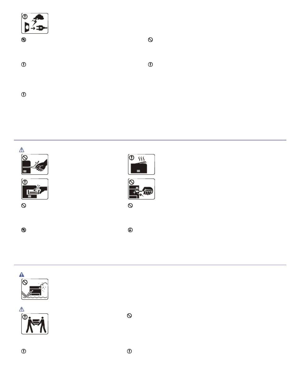 Operating method, Installation / moving, Caution | Warning | Dell 1130 Laser Mono Printer User Manual | Page 7 / 103