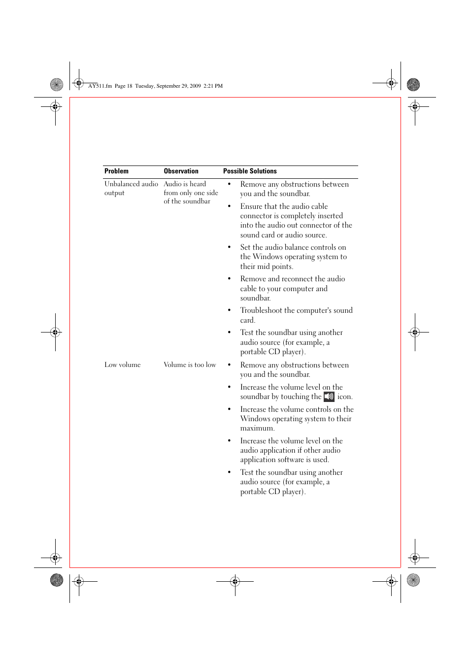 Dell FDP SoundBar with Virtual Surround (AY511) User Manual | Page 10 / 12