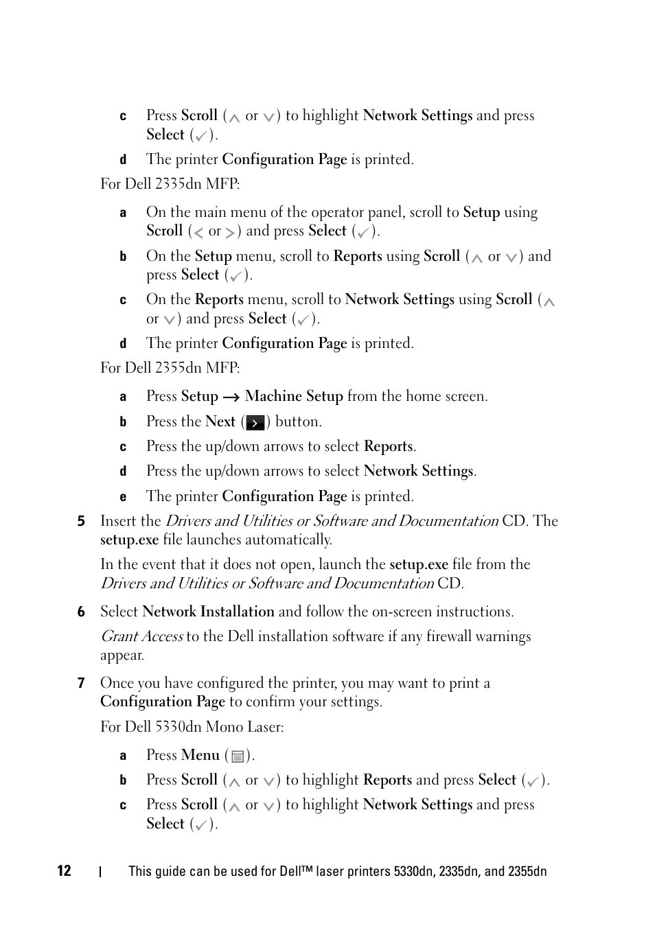 Dell 2355dn Multifunction Mono Laser Printer User Manual | Page 14 / 68