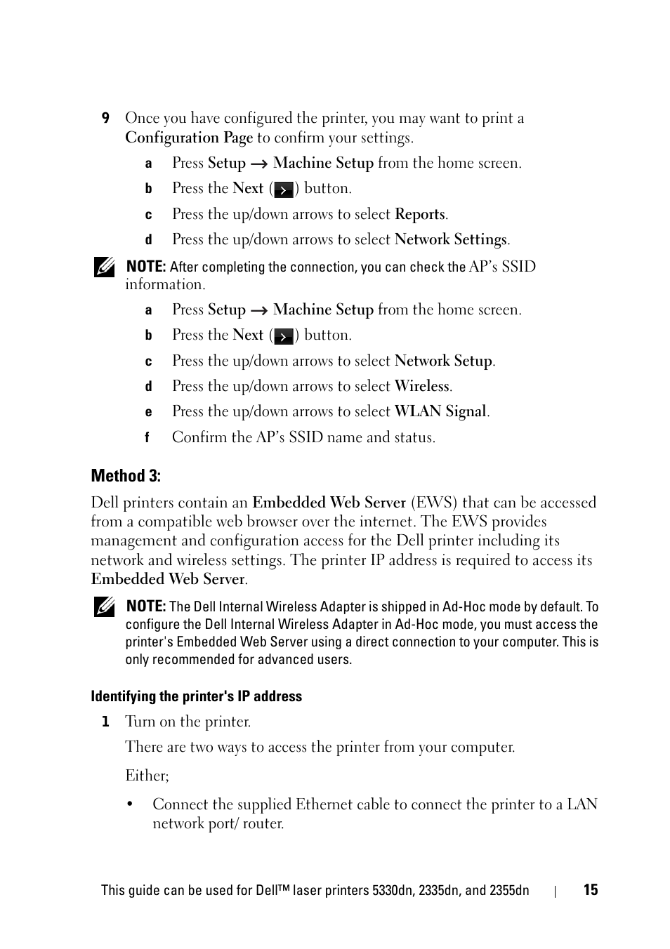 Method 3 | Dell 2355dn Multifunction Mono Laser Printer User Manual | Page 17 / 68