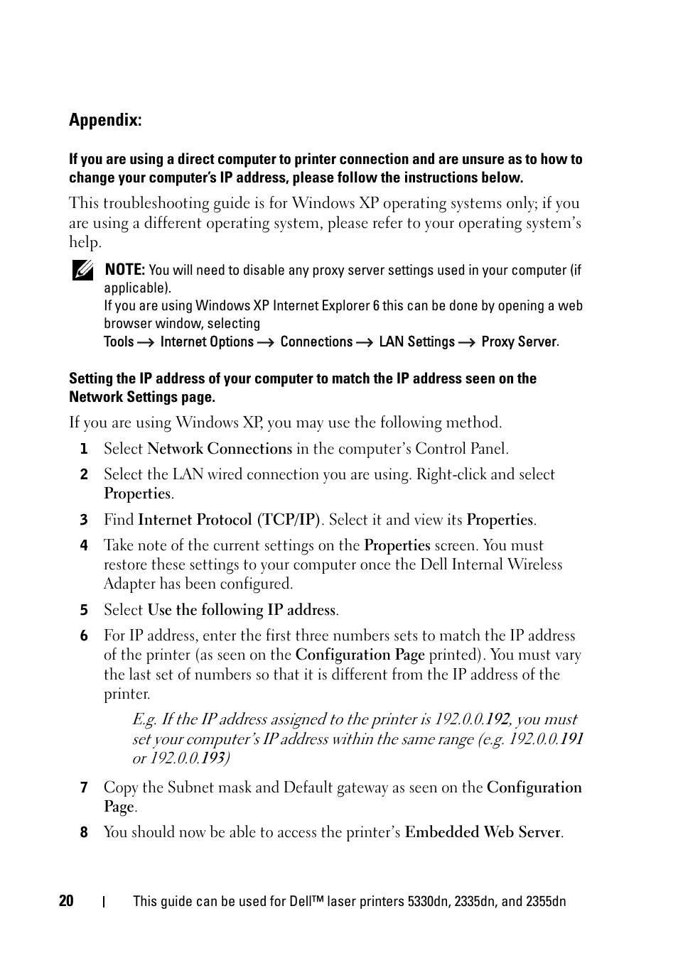 Appendix | Dell 2355dn Multifunction Mono Laser Printer User Manual | Page 22 / 68