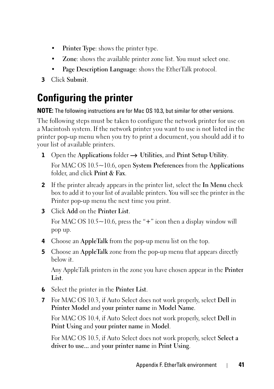 Configuring the printer | Dell 2355dn Multifunction Mono Laser Printer User Manual | Page 43 / 68