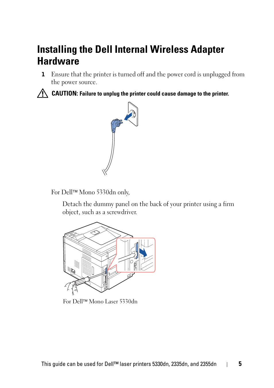 Dell 2355dn Multifunction Mono Laser Printer User Manual | Page 7 / 68