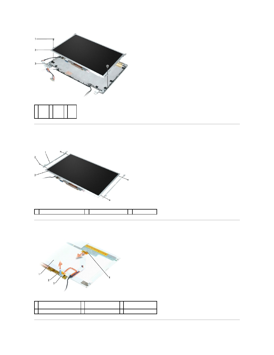 Removing the display-panel brackets, Removing the display cable | Dell Latitude D430 (Mid 2007) User Manual | Page 17 / 37