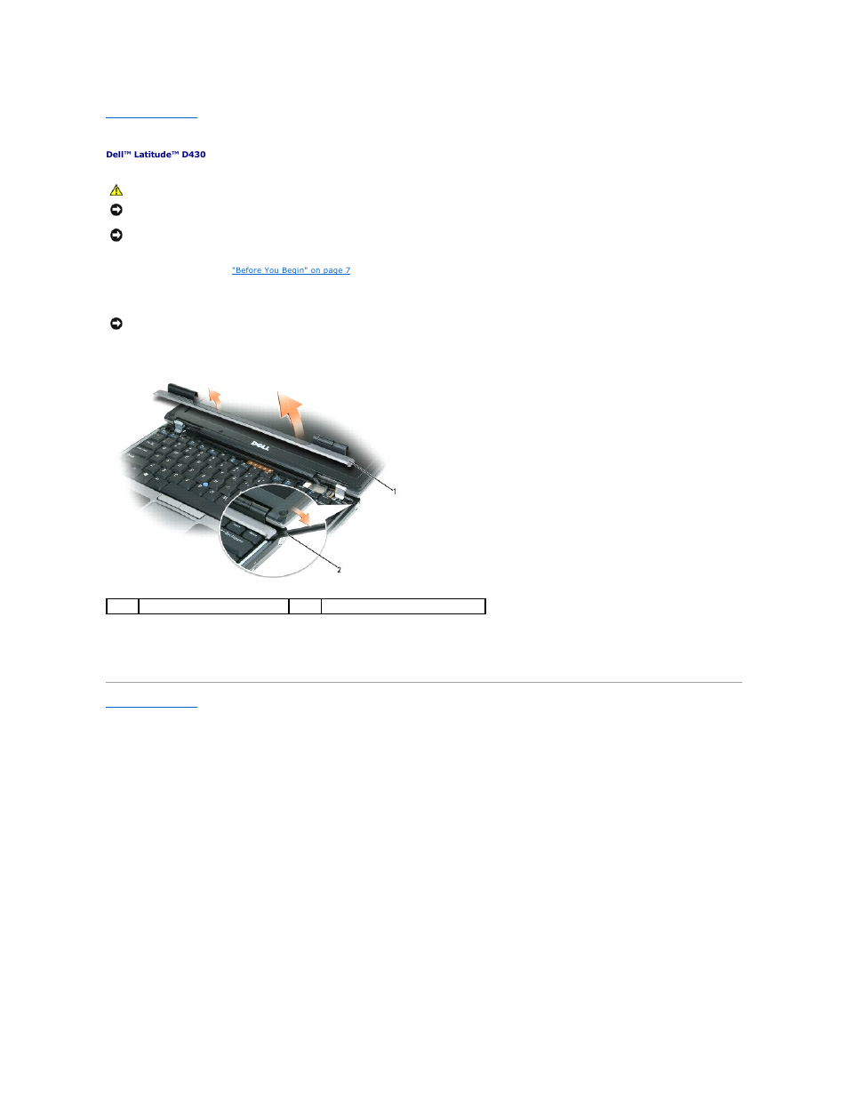 Hinge cover | Dell Latitude D430 (Mid 2007) User Manual | Page 24 / 37