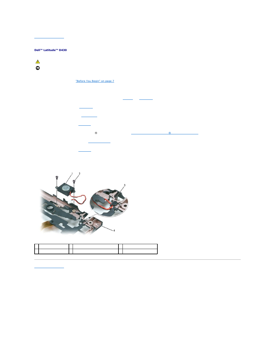 Speaker | Dell Latitude D430 (Mid 2007) User Manual | Page 34 / 37