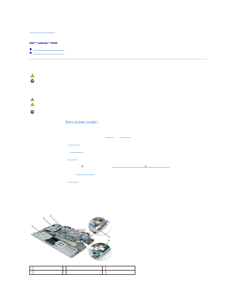 System board, Removing the system board | Dell Latitude D430 (Mid 2007) User Manual | Page 35 / 37