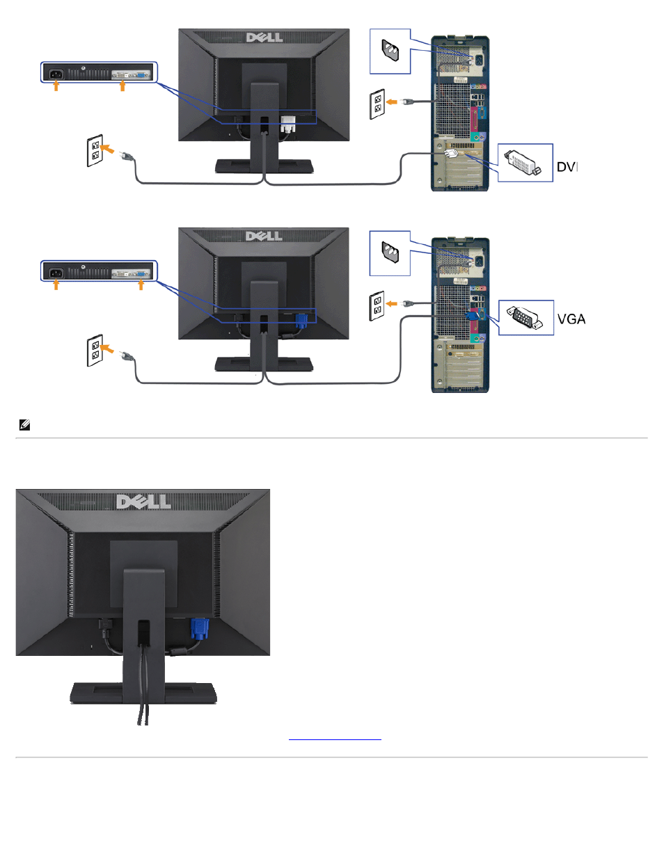 Organizing the cables, Attaching the soundbar (optional) | Dell E2209WFP Monitor User Manual | Page 11 / 29