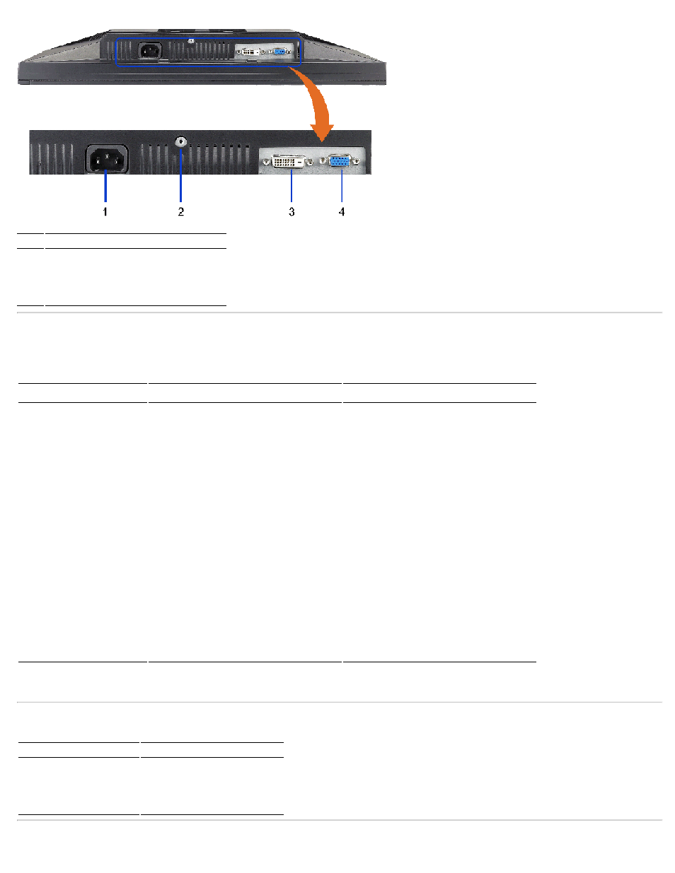 Monitor specifications, Flat panel specifications, Resolution specifications | Dell E2209WFP Monitor User Manual | Page 5 / 29