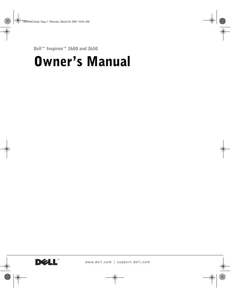 Dell Inspiron 2650 User Manual | 134 pages