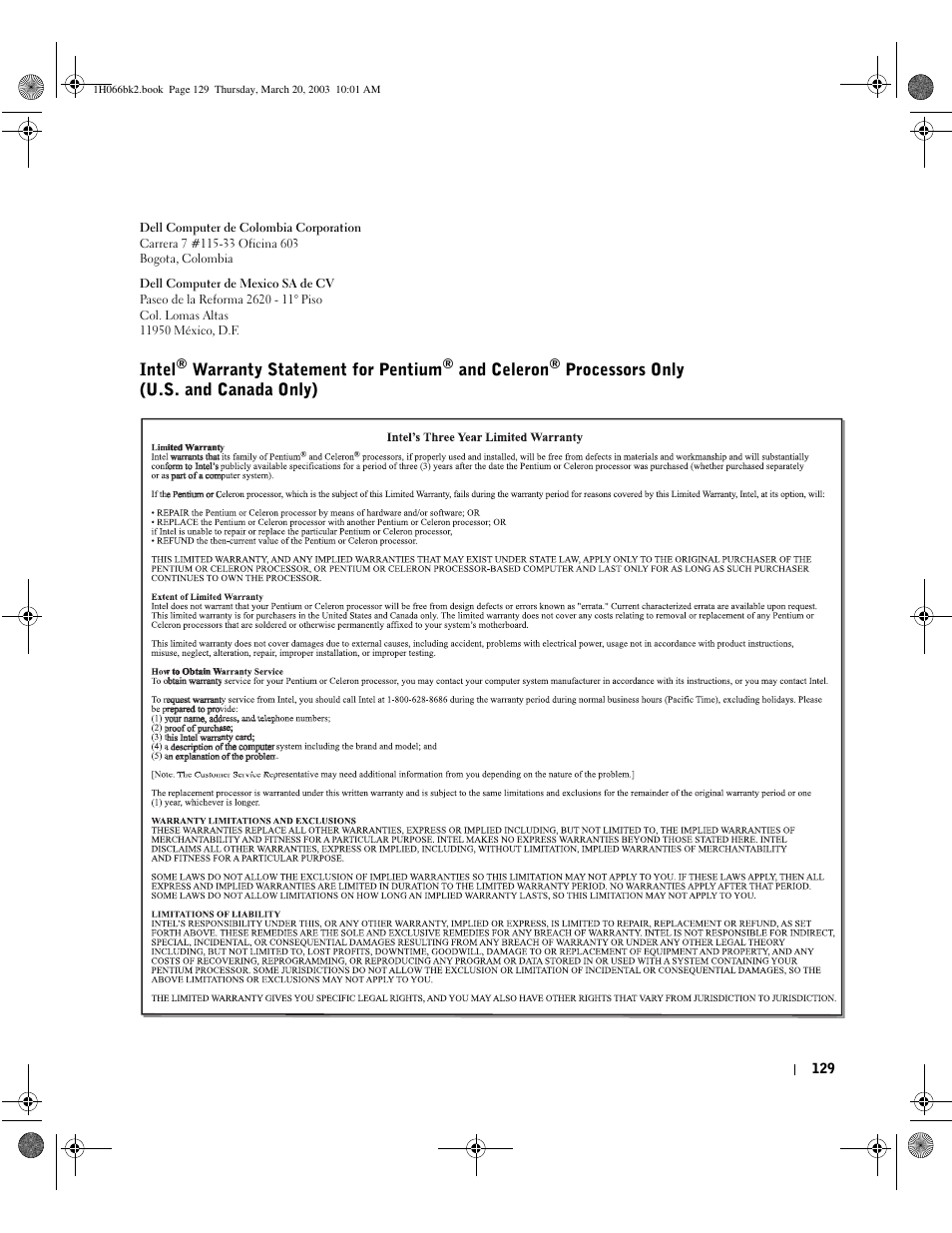 Intel | Dell Inspiron 2650 User Manual | Page 129 / 134