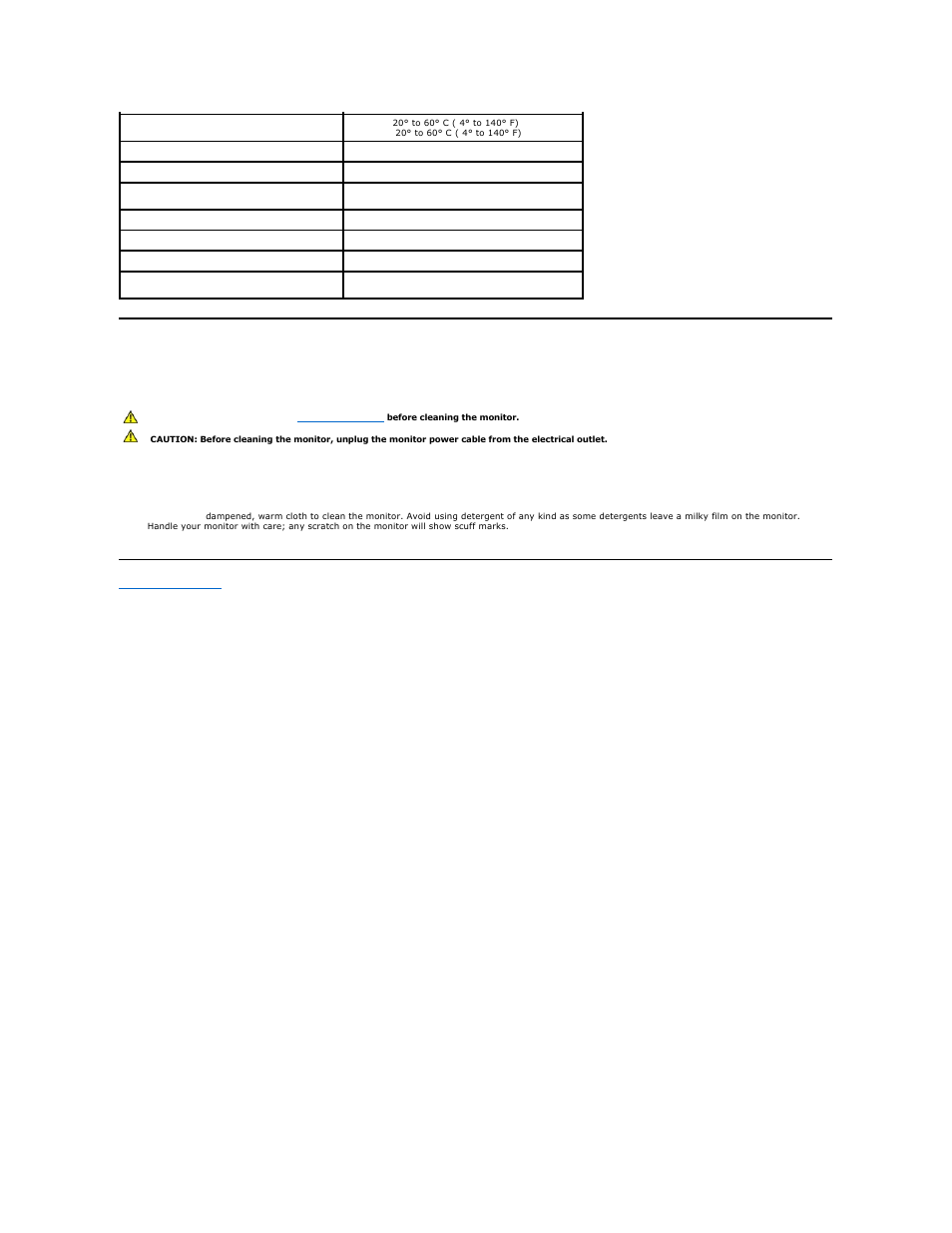Maintenance guidelines, Cleaning your monitor | Dell ST2220T Monitor User Manual | Page 11 / 33