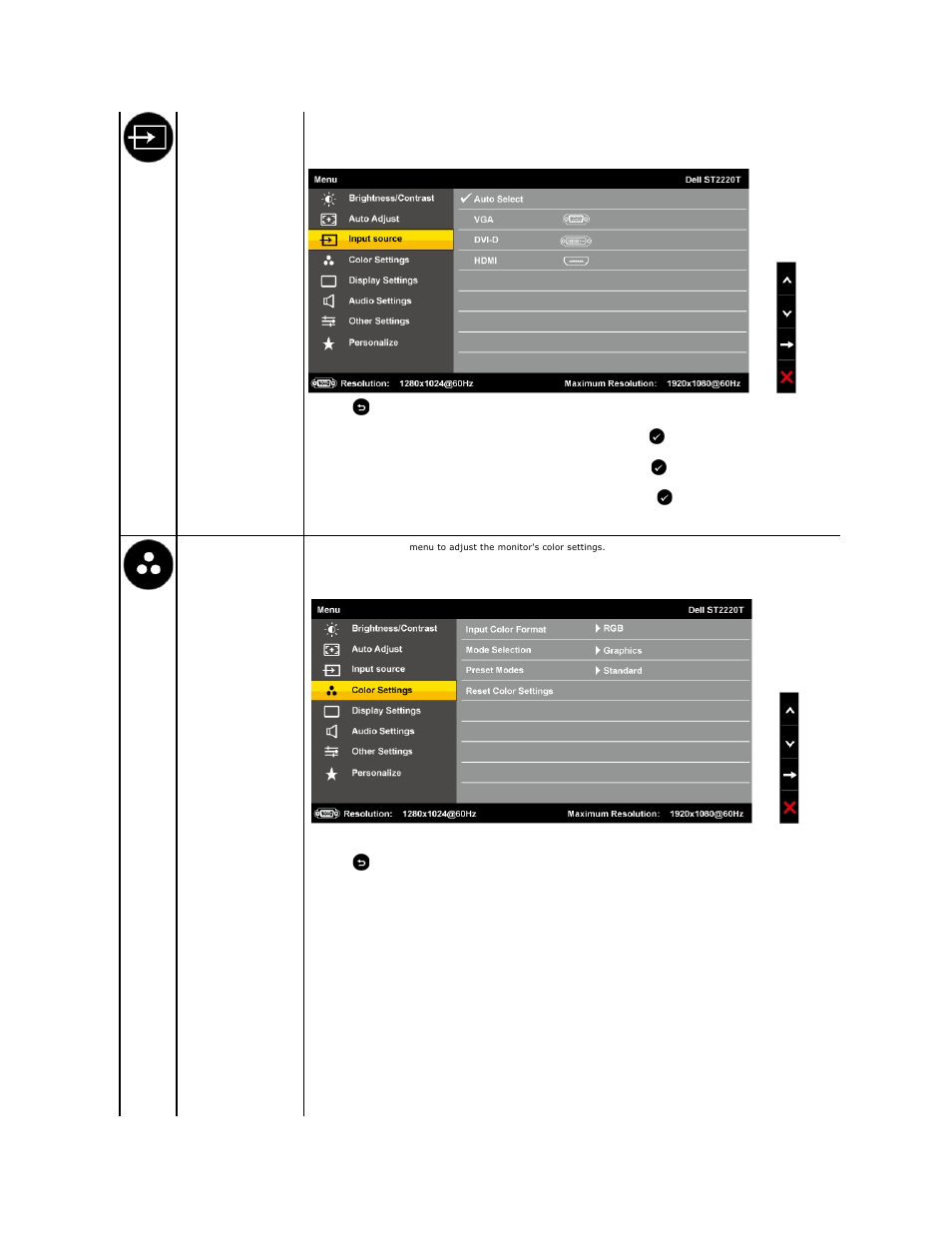 Dell ST2220T Monitor User Manual | Page 18 / 33