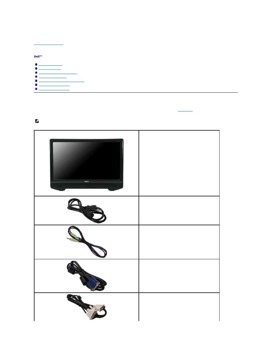 About your monitor, Package contents | Dell ST2220T Monitor User Manual | Page 2 / 33