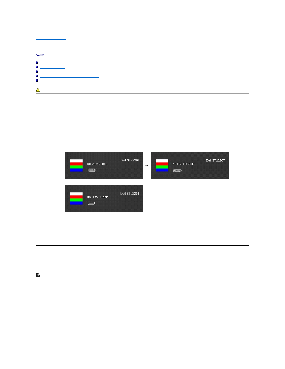 Troubleshooting, Self-test, Built-in diagnostics | Dell ST2220T Monitor User Manual | Page 30 / 33