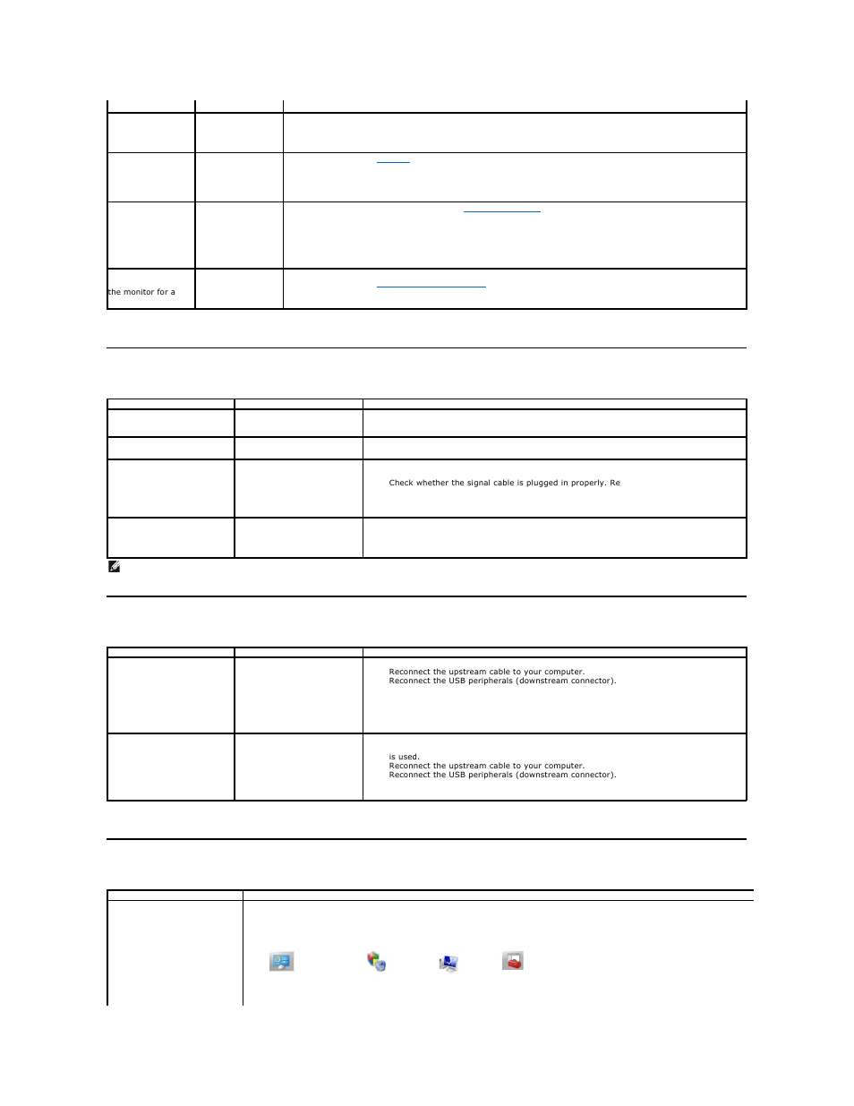 Product-specific problems, Universal serial bus (usb) specific problems, Touch screen problems | Dell ST2220T Monitor User Manual | Page 32 / 33