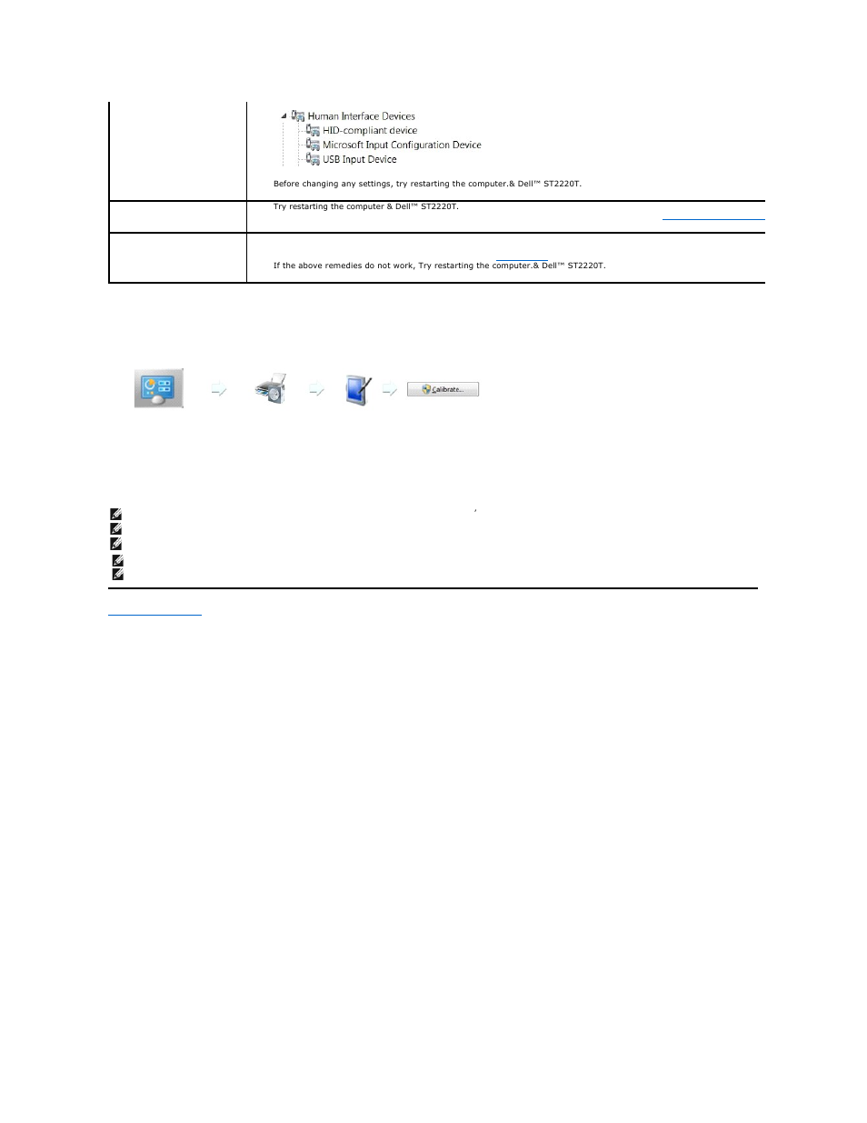 Calibrating the touch screen | Dell ST2220T Monitor User Manual | Page 33 / 33