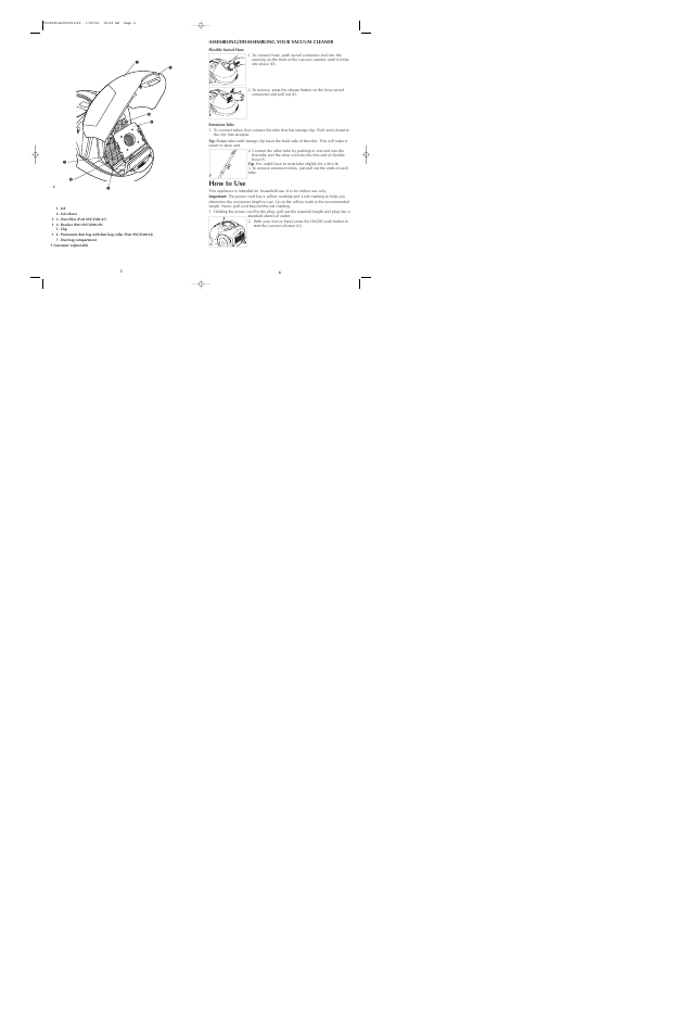 How to use | Black & Decker VC2500 User Manual | Page 4 / 13