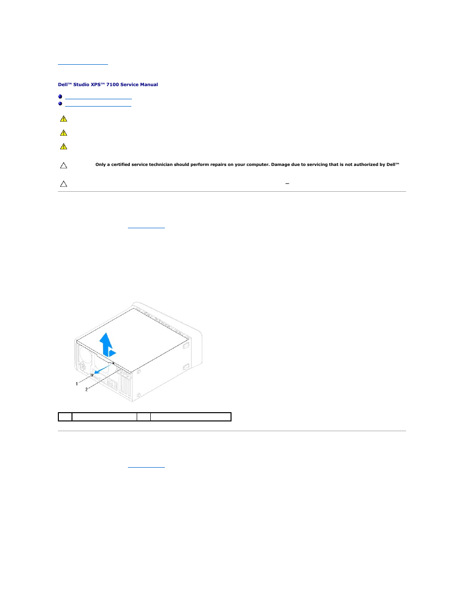 Computer cover, Removing the computer cover, Replacing the computer cover | Dell Studio XPS 7100 (Mid 2010) User Manual | Page 15 / 53