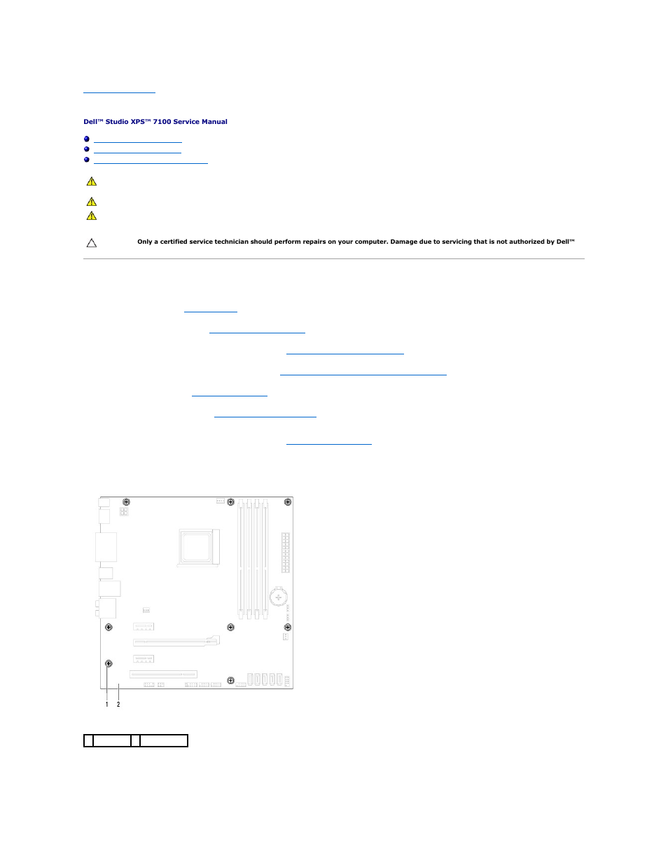 System board, Removing the system board | Dell Studio XPS 7100 (Mid 2010) User Manual | Page 41 / 53