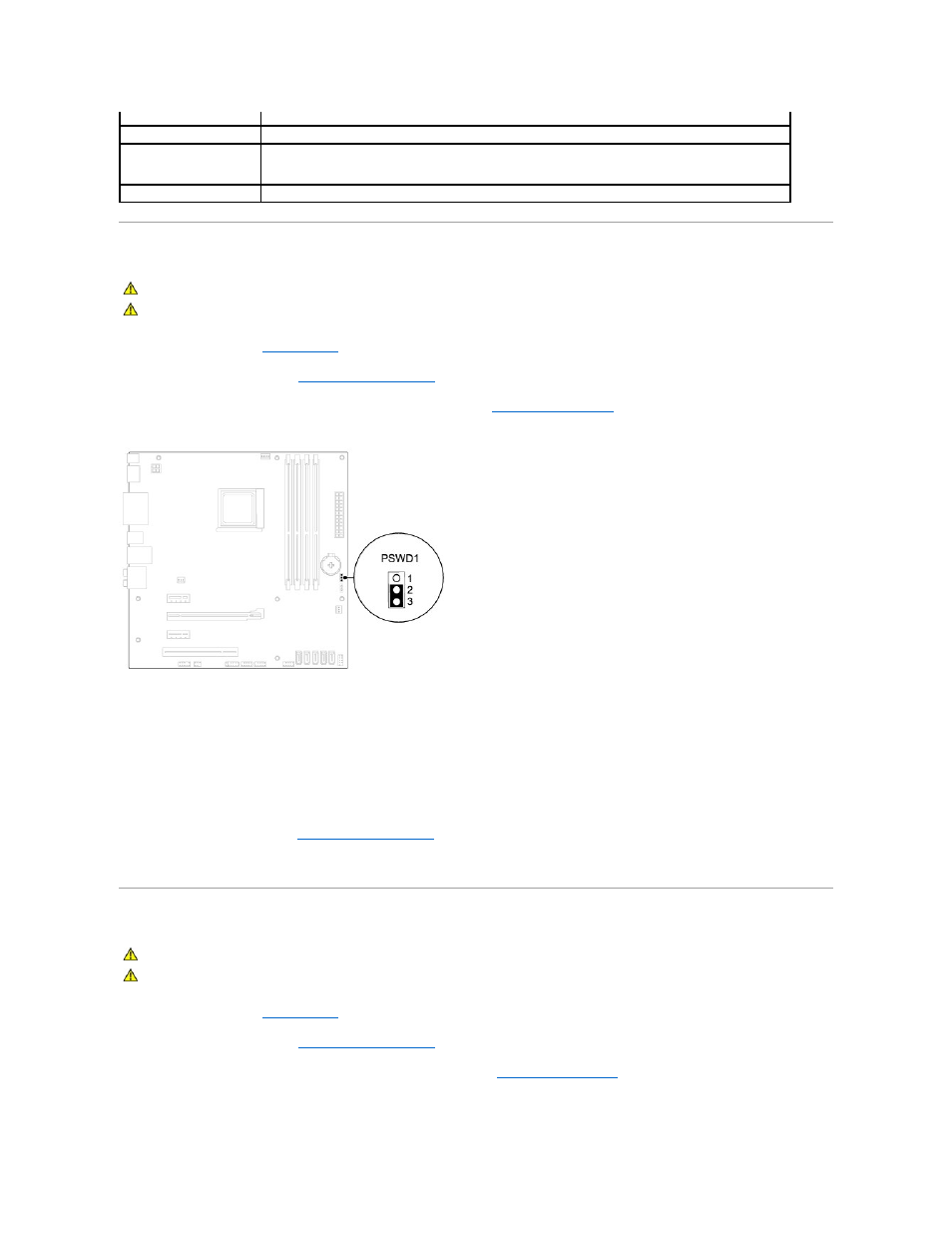 Clearing forgotten passwords, Clearing cmos settings | Dell Studio XPS 7100 (Mid 2010) User Manual | Page 45 / 53